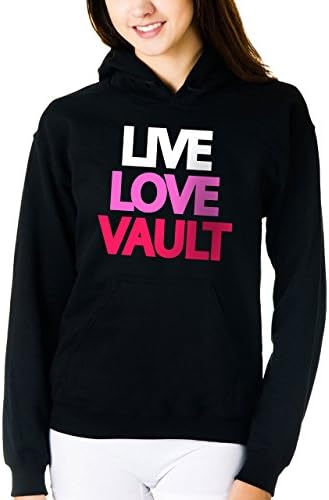 Live Love Vault Hoodie Sweatshirt (Medium, Black)