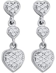 10KT White Gold 0.25 CTW Diamond Fashion Earrings