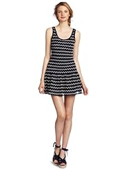 Fit-and-Flare Sequined Cotton/Jersey/Polyester/Knit Striped Print  Dress