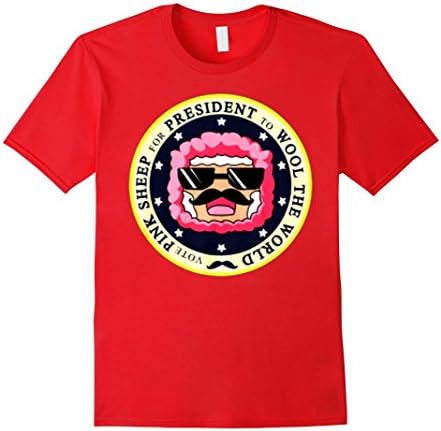 Men's High Quality  Presidential Pink Sheep T-Shirt - Original Small Red