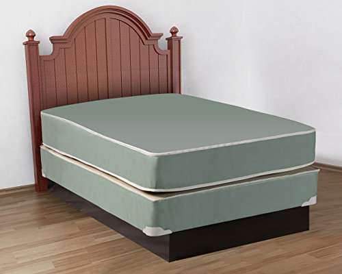 Continental Sleep Waterproof Vinyl Orthopedic Mattress and Box Spring - Ideal for Institutional and Home Health Care Use - Innerspring System - Full Size