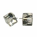 Comet Argent Light Tilted Cube Swarovski Austrian Crystal Earrings