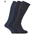 Mens ribbed knee high 100% cotton socks (Pack of 3)