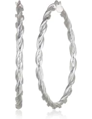 Sterling Silver Twist Hoop Earrings