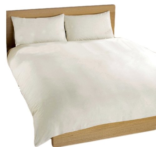 Swiscot Textiles Ltd Charlotte Thomas Unifarbenes Perkal-Spannbettlaken f&uuml;r Doppelbett, wei&szlig;