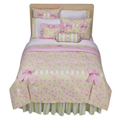 Twin Flower Basket 8 Pc Complete Bedding Set