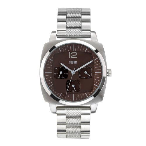 Storm Herren-Armbanduhr Analog Edelstahl braun 