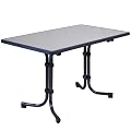 Steiner Gartentisch mit Sevelit Platte Klapptisch 115 x 70 cm wetterfest und hitzebest�ndig graphit / anthrazit