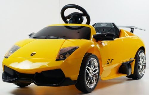 LAMBORGINI Murcielago Battery Operated Ride On Car Toy With Remote Control. rideONEcar LP670-yellow