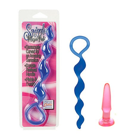 California Exotics / Swedish Erotica Squiggle Pleasure Probe Blue Probe Adult Sex Toy Kit