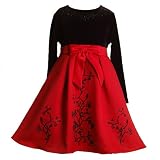 Little Girls Clothes Christmas Holiday RED FLORAL Dress RARE EDITIONS Girl 4-6X