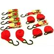 6 Ratchet Tie Down Straps Towing Trucks Boats 1" X 15'