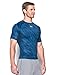 Under Armour Men's HeatGear Armour Printed Short Sleeve Compression Shirt, Squadron (438)/Fuel Green, Large