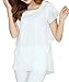 FACE N FACE Women's Chiffon Ruffle Short Sleeve Slim Tops Blouse