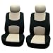 41Xn9SWa%2BML. AA75  Fh fb051114 Multifunctional Flat Cloth Car Seat Covers Front Airbag Compatible and Rear 40/60 Split Beige & Black Color