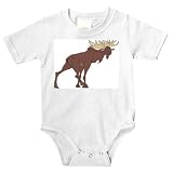 Onesie with animal, antlers, moose