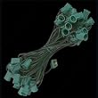50' Commercial C7 Christmas Light Socket Set - 12" Spacing 18 Gauge Green Wire