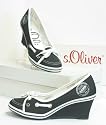 Aktueller s.Oliver TREND Pumps schwarz / weiß mit Keilabsatz