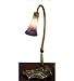 Meyda Tiffany 13394 1-Light Lily, Mahogany Bronze Finish with Pink/Blue