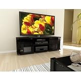 Sonax E-0062-BF Fiji 60-Inch TV Component Bench, Ravenwood Black