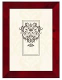 Malden International Designs Burgandy Burlwood Veneer Frame, 5-Inch by 7-Inch