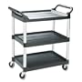 Rubbermaid FG342488 Black 200 lbs Capacity Plastic Utility Cart with 4-Inch Swivel Casters