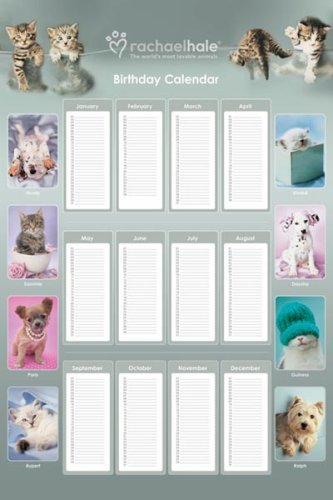 Rachael Hale (Birthday Calendar) Art Poster Print - 24" X 36"