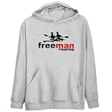 Free Man ... Rowing Sports Mens Hoodie (Heather Gray, Sizes X-Small - XXX-Large) Free Man ... Rowing Sports Mens Hoodie (Heather Gray, Sizes X-Small - XXX-Large)