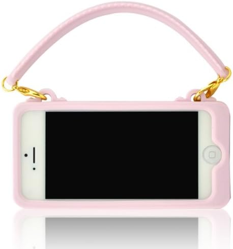 Angelseller XKM Stylish 3D Romantic Flowers Pattern Handbag Style Soft Silicone Case Cover for Iphone 5/5G/5th(Pink)