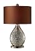 Dimond D1889 15-Inch Width by 23-Inch Height Sovereign Table Lamp in Antique Mercury and Coffee Plating with Oval Copper Faux Silk Shade and Bright Copper Liner