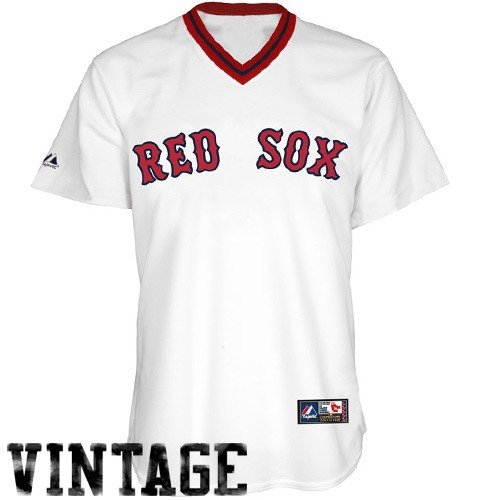 MLB Boston Red Sox 1969 Cooperstown Adult Short Sleeve Synthetic Replica Jersey (White, X-Large)