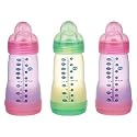 Sassy Baby's Mam 9 oz. Girl 3 pack Bottle