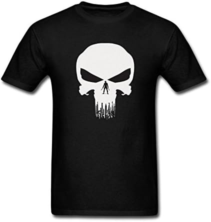 FY Apparel Men's Punisher Skull and Skeleton Compression Logo Tee T-shirt (M Black)