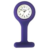 Ravel Purple Silicone Nurses Fob Watch R1103.7 with Presentation Gift Box (Infection Control)