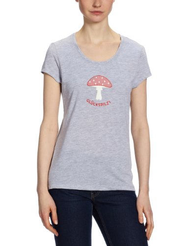 Adelheid Damen T-Shirt 11120131636 / Gl&uuml;ckspilz Leibchen kurzer Arm, Gr. 34 (XS), Grau (93 Preisvergleich