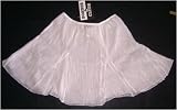 Lightweight White Gauze Trumpet Mini-Skirt Skirt