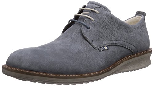 Ecco Mens Contoured Plain Toe Tie Oxford Moonless 44 Eu