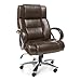 OFM Avenger Series Big and Tall Leather Executive Chair - Brown Computer Chair with Arms, Brown/Chrome (810-LX-BRN)