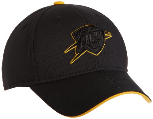 NBA Women's Oklahoma City Thunder Black Structured Flex - Ty13Z, Large/X-Large, Black/gold