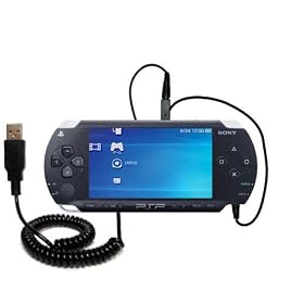 Coiled Power Hot Sync and Charge USB Data Cable w  Tip Exchange for the Sony PSP - Gomadic... by Gomadic for the Sony PSP