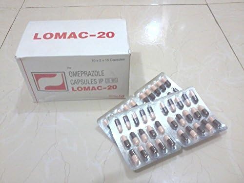 Lomac Omeprazole 20mg - 300 Capsules OTC Acid Reducer Reflux Heartburn