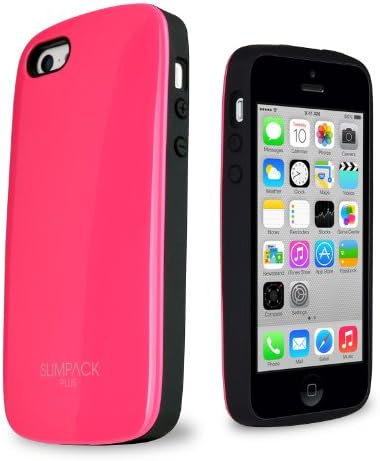SlimPack [ Premium Plus ] iPhone 5C Hard Case Cover with Easy Card Slot / Slim Heavy Duty Dual Layer Protection with Enhanced Polycarbonate and Urethane - Pink