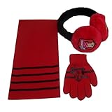 Disney Minnie Mouse Earmuff, Knit Scarf and Glove Set - 3 Piece Set (3-6)
