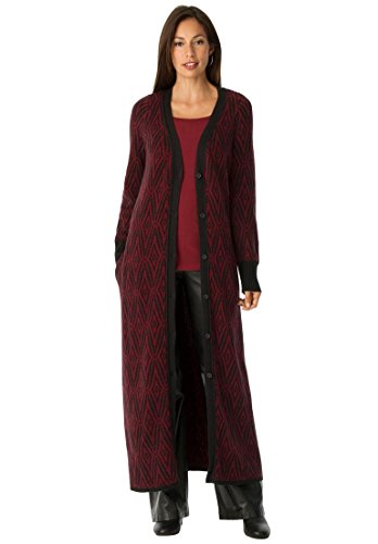 Jessica London Women's Plus Size Jacquard Duster