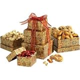 Broadway Basketeers Gourmet Gift Tower of Sweets (Medium) for Valentine's Day