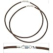 Rubber Cord Anklet Brown 9" 2Pcs