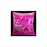 Valentines Pillow with Soft Pink Scrolls