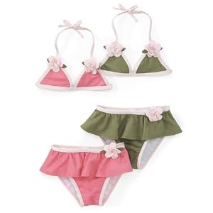 Greendog Baby Girl Two-Piece Swimsuit Bright Rose 18 months