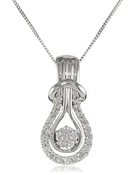 14k Diamond Love Knot Pendant Necklace (1/4 cttw, H-I Color, I1-I2 Clarity), 18"