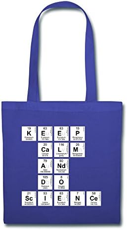 Handson Custom Keep Calm And Do Science Grocery Bags 100% Cotton RoyalBlue